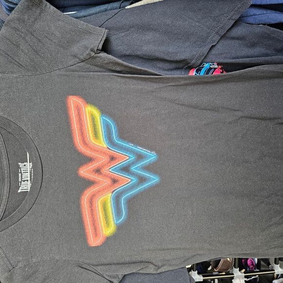 Used Black T-Shirt with Neon Logo 178 - Picture 1 of 3